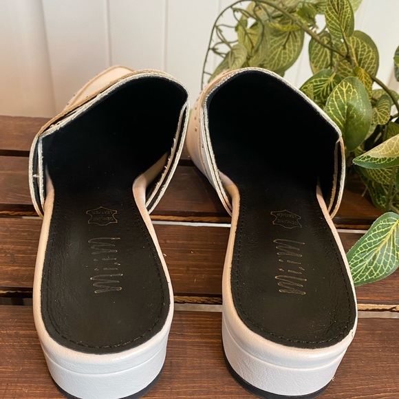 Like New! Beautiful Studded White Padded Mules - Picture 7 of 12